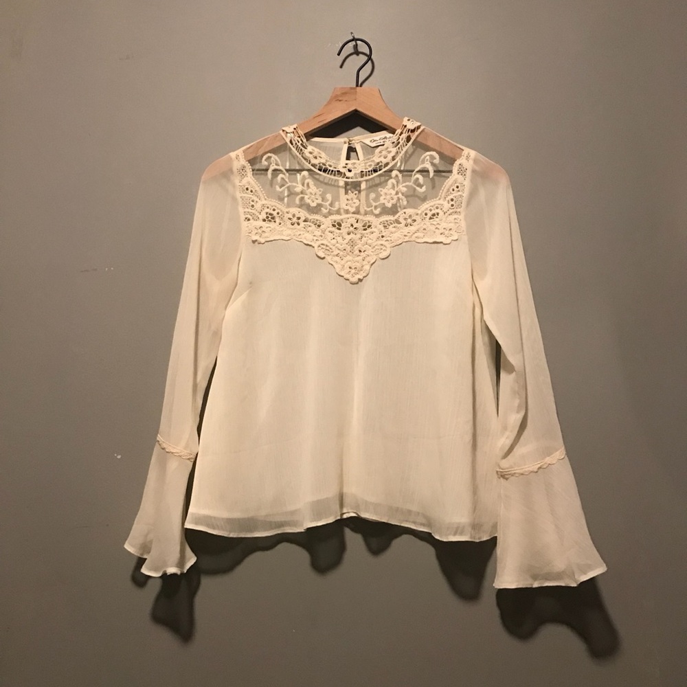 Beige Embroidered Blouse